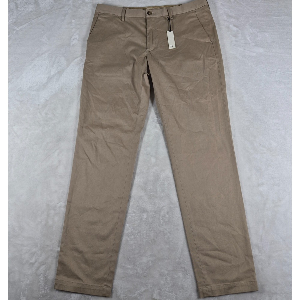 Banana Republic Rapid Movement Chino Pants Men's 34x34 Beige Slim Fit Casual NWT